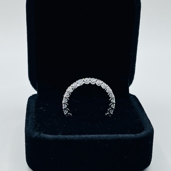 14k White Gold 2.02 ct SI Lab Diamond Ring Eternity Band Wedding Ring - Picture 5 of 7